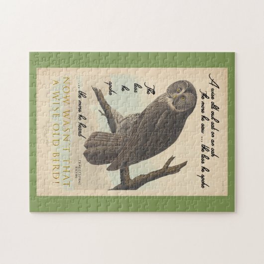 Kluge alte Eule Puzzle (Horizontal)