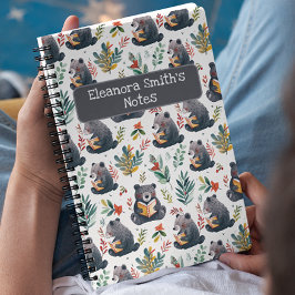 Kluge Bären und Waldkinder zurück in die Schule Notizblock