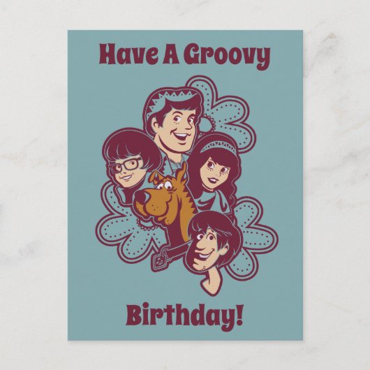 Kluge Blume Scooby-Doo und Gang Postkarte (Vorderseite)