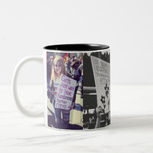 Kluge die Zeichen-Tasse der Frauen im März 2018 Zweifarbige Tasse