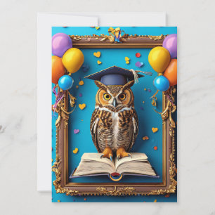 🦉 Kluge Eule Abschlussfeier für die Studentische Einladung