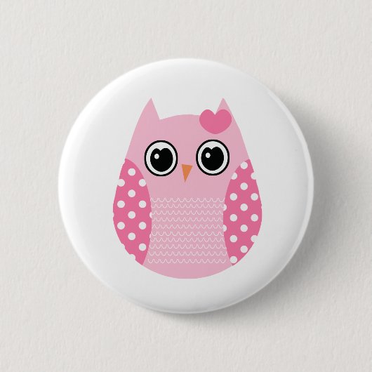 Kluge Eule Button (Vorderseite)