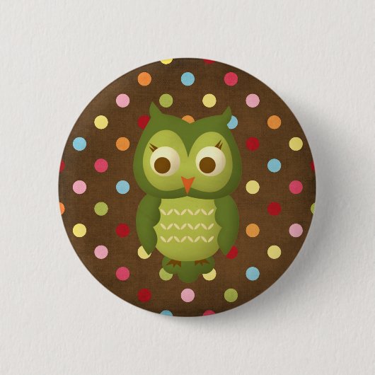 Kluge Eule Button (Vorderseite)