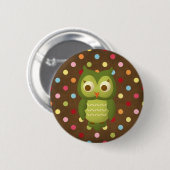 Kluge Eule Button (Vorne & Hinten)