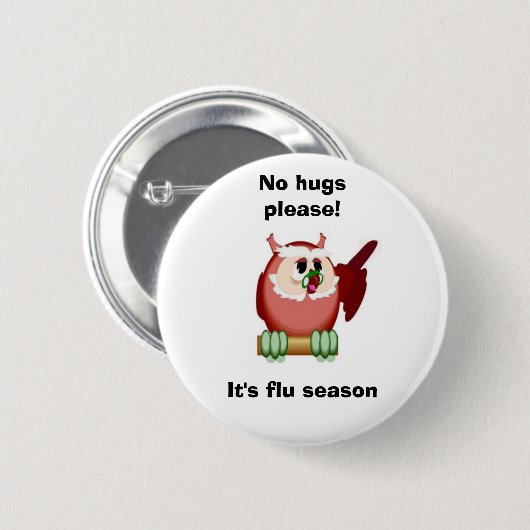 Kluge Eule Button (Vorne & Hinten)