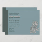 Kluge Eulen-Abschluss-Einladung Einladung (Vorne/Hinten)