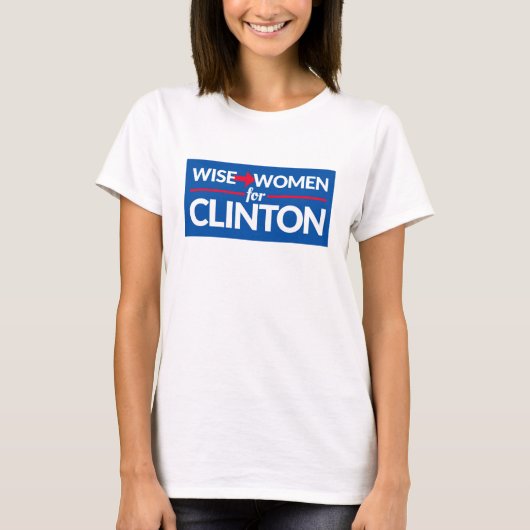 KLUGE FRAUEN FÜR breites Logot-stück CLINTONS (mit T-Shirt (Vorderseite)