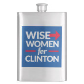 KLUGE FRAUEN FÜR CLINTON-Flasche Flachmann (Vorderseite)