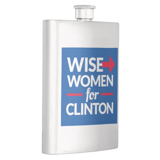 KLUGE FRAUEN FÜR CLINTON-Flasche Flachmann (Rechts)