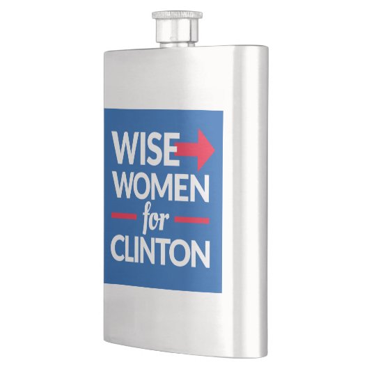 KLUGE FRAUEN FÜR CLINTON-Flasche Flachmann (Links)