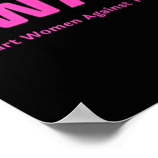 Kluge Frauen gegen Trump Pink Swat Anti Trump Poster (Ecke)