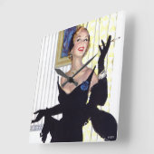 Kluge Frauen sind auch gefährlich Quadratische Wanduhr (Winkel)