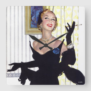 Kluge Frauen sind gefährlich zu 2 Quadratische Wanduhr