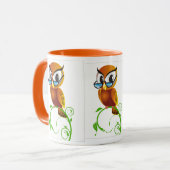 Kluge Gläser der Eule w Tasse (Vorderseite Links)