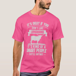 Kluge Leute Rinder Bauer Kuh züchten Longhorns T-Shirt