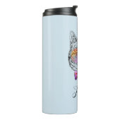 Kluge Miezekatze Kat | addieren Ihren Namen Thermosbecher (Nach links gedreht)