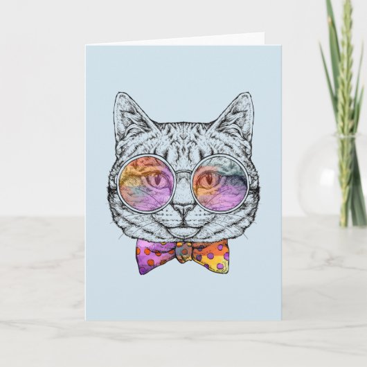 Kluge Miezekatze Kat Karte (Vorderseite)