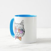 Kluge Miezekatze Kat Tasse (Vorderseite Links)