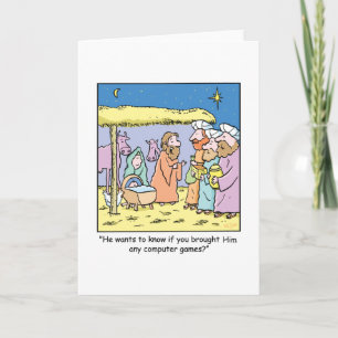 Kluge Spiele des WeihnachtsCartoon-drei Feiertagskarte