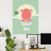 Kluge Splash: Die Toilettenwand Kunst Poster (Heimbüro)