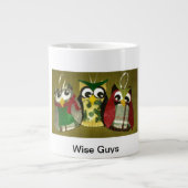 Kluge Typ-Eule verziert riesige Kaffee-Tasse! Jumbo-Tasse (Vorderseite)