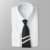 Kluge weiß und blau geometrische Linien Krawatte (Gebunden)