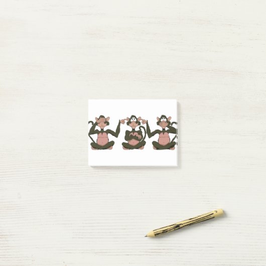 KLUGER AFFE 3 POST-IT KLEBEZETTEL (Auf Schreibtisch)