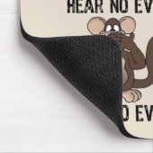 Kluger Affe-Humor Mousepad (Ecke)
