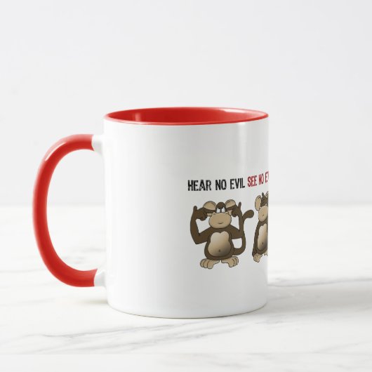 Kluger Affe-Humor Tasse (Links)