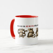 Kluger Affe-Humor Tasse (Vorderseite Links)