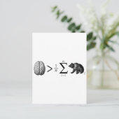 Klüger als der durchschnittliche Bär Postkarte (Stehend Vorderseite)