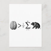 Klüger als der durchschnittliche Bär Postkarte (Vorderseite)