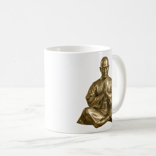 Kluger buddhistischer Mönch Kaffeetasse (VorderseiteRechts)