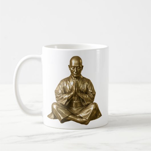 Kluger buddhistischer Mönch Kaffeetasse (Links)