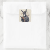 Kluger Esel — Aufkleber (Tasche)