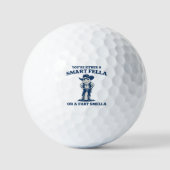 Kluger Kerl oder Furz Smella Retro-Frosch-Meme Lus Golfball (Vorderseite)