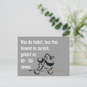 Kluger Pudel Postkarte (Stehend Vorderseite)