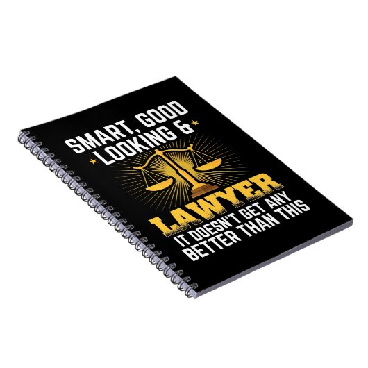 Kluger und guter Rechtsanwalt Notizblock (Rechte Seite)