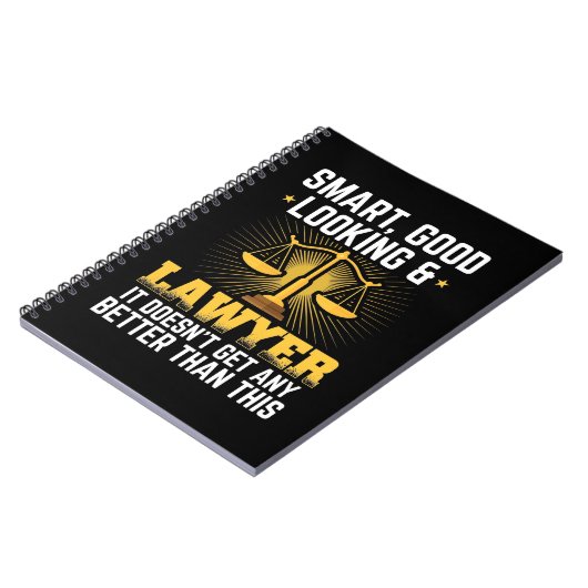 Kluger und guter Rechtsanwalt Notizblock (Linke Seite)
