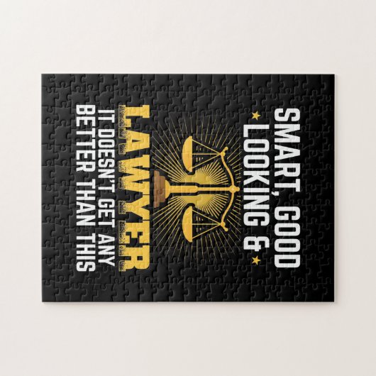 Kluger und guter Rechtsanwalt Puzzle (Horizontal)