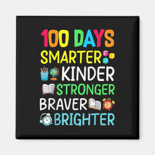 Klügere Kinder kräftiger heller 100 Tage Schoo Magnet