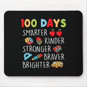 Klügere Kinder kräftiger heller 100 Tage Schoo Mousepad