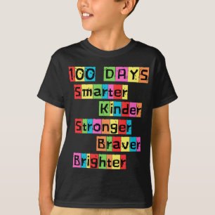 Klügere Kinder kräftiger heller 100 Tage Schoo T-Shirt