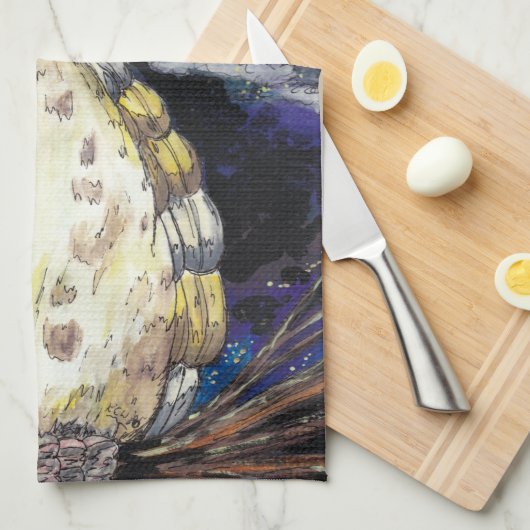 Kluges altes Eulen-Geschirrtuch Handtuch (Viertel Falte)