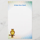 Kluges Eule Briefpapier (Vorderseite)