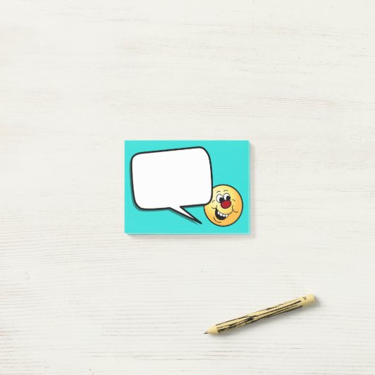 Kluges Gesicht Grumpey Post-it Klebezettel (Auf Schreibtisch)