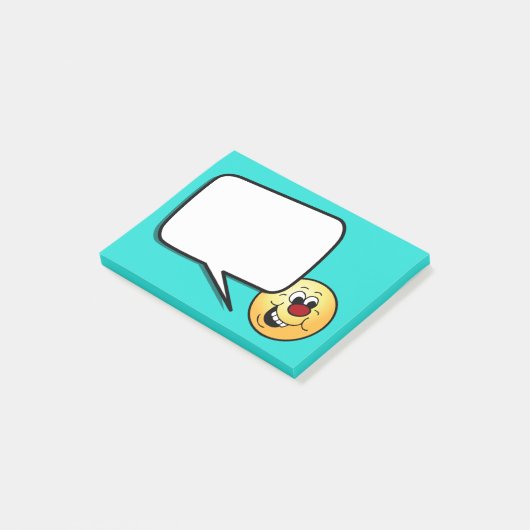 Kluges Gesicht Grumpey Post-it Klebezettel (angewinkelt)