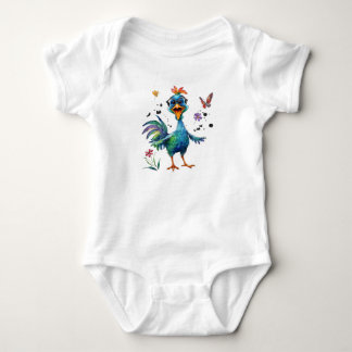 Kluges Hühnchen Baby Strampler