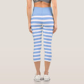 Kluges Monogramm gestreift Capri Leggings (Rückseite)