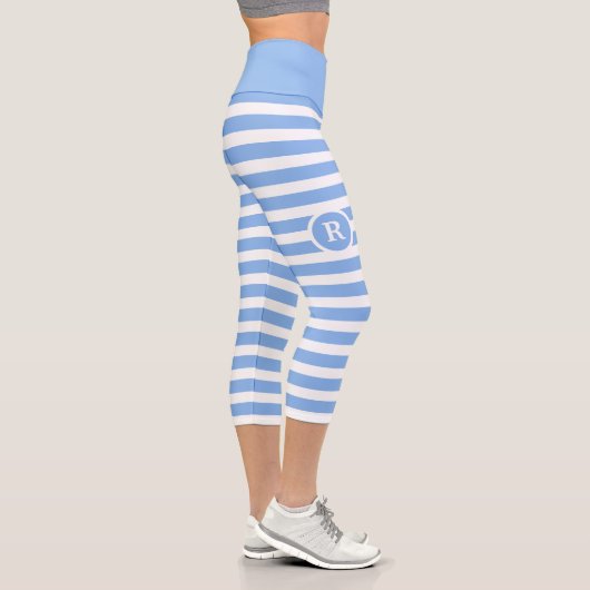 Kluges Monogramm gestreift Capri Leggings (Rechts)